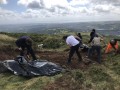 Archaeological investigation on Twmbarlwm, Risca, south Wales. performed by Clwyd Powys Archaeological Trust; organised by Cymdeithas Twmbarlwm Society, Funded by Cadw