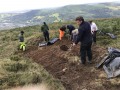 Archaeological investigation on Twmbarlwm, Risca, south Wales. performed by Clwyd Powys Archaeological Trust; organised by Cymdeithas Twmbarlwm Society, Funded by Cadw