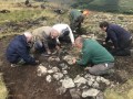 Archaeological investigation on Twmbarlwm, Risca, south Wales. performed by Clwyd Powys Archaeological Trust; organised by Cymdeithas Twmbarlwm Society, Funded by Cadw