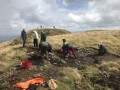 Archaeological investigation on Twmbarlwm, Risca, south Wales. performed by Clwyd Powys Archaeological Trust; organised by Cymdeithas Twmbarlwm Society, Funded by Cadw