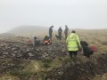 Archaeological investigation on Twmbarlwm, Risca, south Wales. performed by Clwyd Powys Archaeological Trust; organised by Cymdeithas Twmbarlwm Society, Funded by Cadw