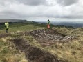 Archaeological investigation on Twmbarlwm, Risca, south Wales. performed by Clwyd Powys Archaeological Trust; organised by Cymdeithas Twmbarlwm Society, Funded by Cadw