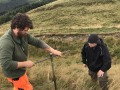 Archaeological investigation on Twmbarlwm, Risca, south Wales. performed by Clwyd Powys Archaeological Trust; organised by Cymdeithas Twmbarlwm Society, Funded by Cadw