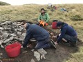 Archaeological investigation on Twmbarlwm, Risca, south Wales. performed by Clwyd Powys Archaeological Trust; organised by Cymdeithas Twmbarlwm Society, Funded by Cadw