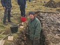 Archaeological investigation on Twmbarlwm, Risca, south Wales. performed by Clwyd Powys Archaeological Trust; organised by Cymdeithas Twmbarlwm Society, Funded by Cadw