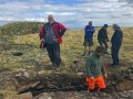 Archaeological investigation on Twmbarlwm, Risca, south Wales. performed by Clwyd Powys Archaeological Trust; organised by Cymdeithas Twmbarlwm Society, Funded by Cadw