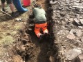 Archaeological investigation on Twmbarlwm, Risca, south Wales. performed by Clwyd Powys Archaeological Trust; organised by Cymdeithas Twmbarlwm Society, Funded by Cadw