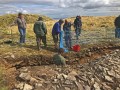 Archaeological investigation on Twmbarlwm, Risca, south Wales. performed by Clwyd Powys Archaeological Trust; organised by Cymdeithas Twmbarlwm Society, Funded by Cadw