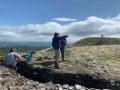 Archaeological investigation on Twmbarlwm, Risca, south Wales. performed by Clwyd Powys Archaeological Trust; organised by Cymdeithas Twmbarlwm Society, Funded by Cadw