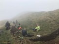 Archaeological investigation on Twmbarlwm, Risca, south Wales. performed by Clwyd Powys Archaeological Trust; organised by Cymdeithas Twmbarlwm Society, Funded by Cadw