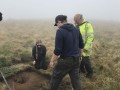 Archaeological investigation on Twmbarlwm, Risca, south Wales. performed by Clwyd Powys Archaeological Trust; organised by Cymdeithas Twmbarlwm Society, Funded by Cadw