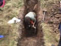 Archaeological investigation on Twmbarlwm, Risca, south Wales. performed by Clwyd Powys Archaeological Trust; organised by Cymdeithas Twmbarlwm Society, Funded by Cadw