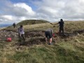 Archaeological investigation on Twmbarlwm, Risca, south Wales. performed by Clwyd Powys Archaeological Trust; organised by Cymdeithas Twmbarlwm Society, Funded by Cadw