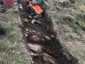 Archaeological investigation on Twmbarlwm, Risca, south Wales. performed by Clwyd Powys Archaeological Trust; organised by Cymdeithas Twmbarlwm Society, Funded by Cadw