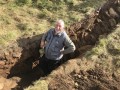 Archaeological investigation on Twmbarlwm, Risca, south Wales. performed by Clwyd Powys Archaeological Trust; organised by Cymdeithas Twmbarlwm Society, Funded by Cadw