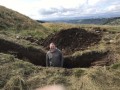 Archaeological investigation on Twmbarlwm, Risca, south Wales. performed by Clwyd Powys Archaeological Trust; organised by Cymdeithas Twmbarlwm Society, Funded by Cadw