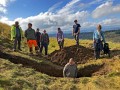 Archaeological investigation on Twmbarlwm, Risca, south Wales. performed by Clwyd Powys Archaeological Trust; organised by Cymdeithas Twmbarlwm Society, Funded by Cadw