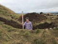 Archaeological investigation on Twmbarlwm, Risca, south Wales. performed by Clwyd Powys Archaeological Trust; organised by Cymdeithas Twmbarlwm Society, Funded by Cadw