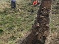 Archaeological investigation on Twmbarlwm, Risca, south Wales. performed by Clwyd Powys Archaeological Trust; organised by Cymdeithas Twmbarlwm Society, Funded by Cadw