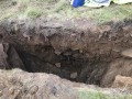 Archaeological investigation on Twmbarlwm, Risca, south Wales. performed by Clwyd Powys Archaeological Trust; organised by Cymdeithas Twmbarlwm Society, Funded by Cadw