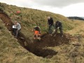 Archaeological investigation on Twmbarlwm, Risca, south Wales. performed by Clwyd Powys Archaeological Trust; organised by Cymdeithas Twmbarlwm Society, Funded by Cadw