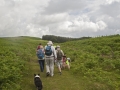 Walk from Twmbarlwm Car Park to ruins of Llanderfal chapel