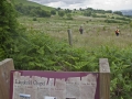 Walk from Twmbarlwm Car Park to ruins of Llanderfal chapel